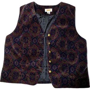 90’s Velvet Button-up Vest